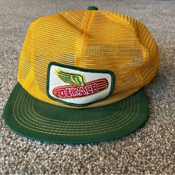 VINTAGE DEKALB SNAPBACK CAP MESH HAT K-BRAND MADE IN USA - Picture 2 of 7